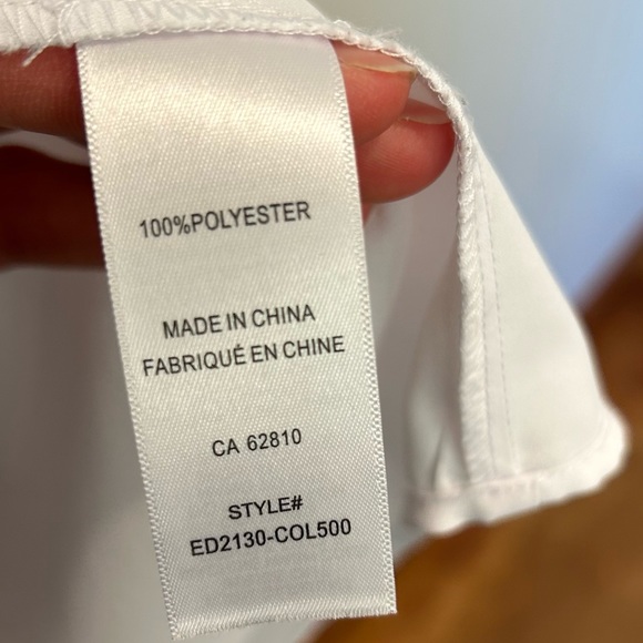 RICKIS, White Button Up Shirt, Long Sleeve, Size Large - Picture 6 of 8